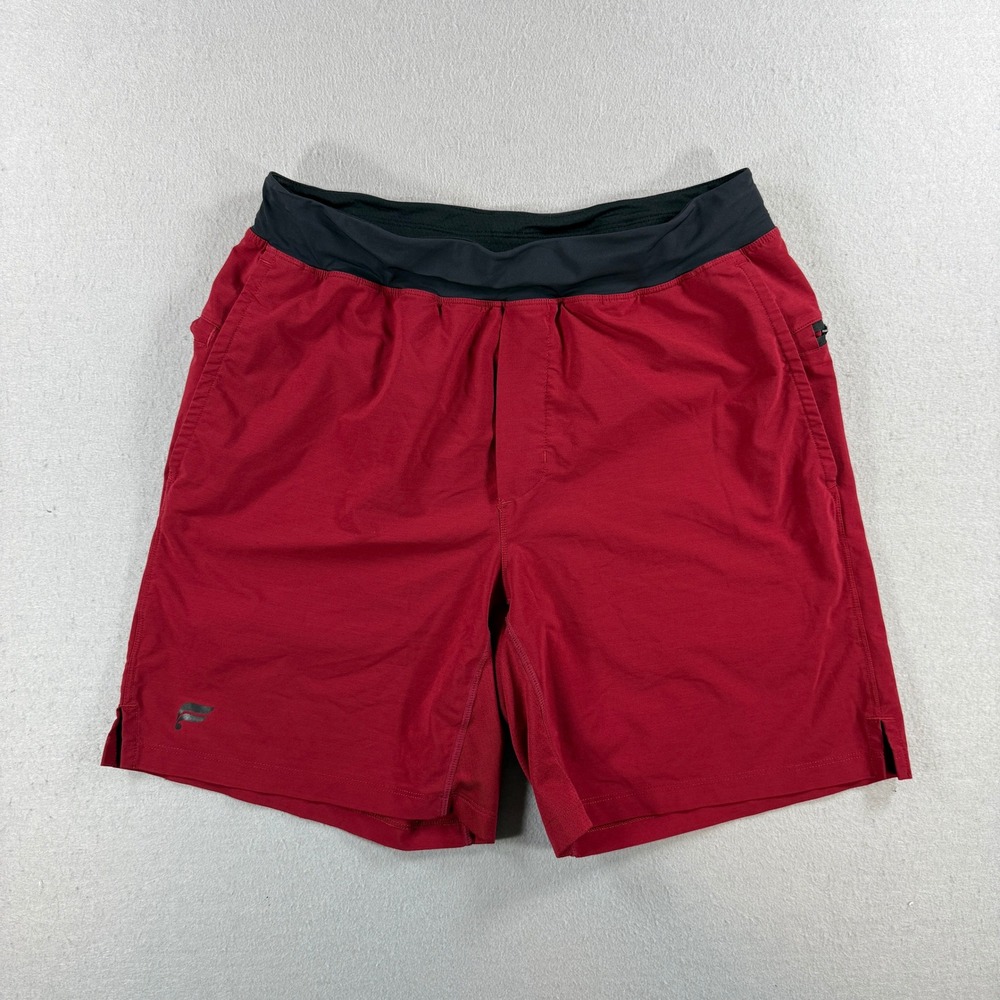 Fabletics The Franchise Short Mens Medium Red Stretch Athletic Gym Run Workout